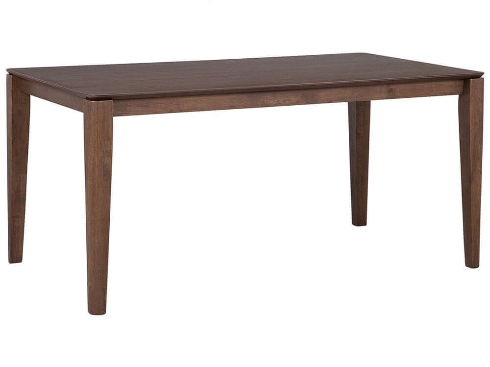 Beliani Jedálenský stôl 160 x 90 cm tmavé drevo LOTTIE